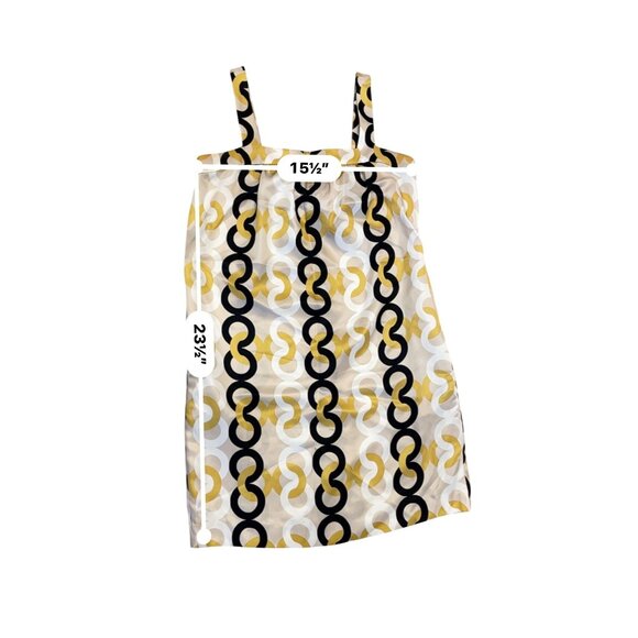 J.Crew womens silk shift dress chain print square neckline sleeveless side zip - Picture 8 of 9